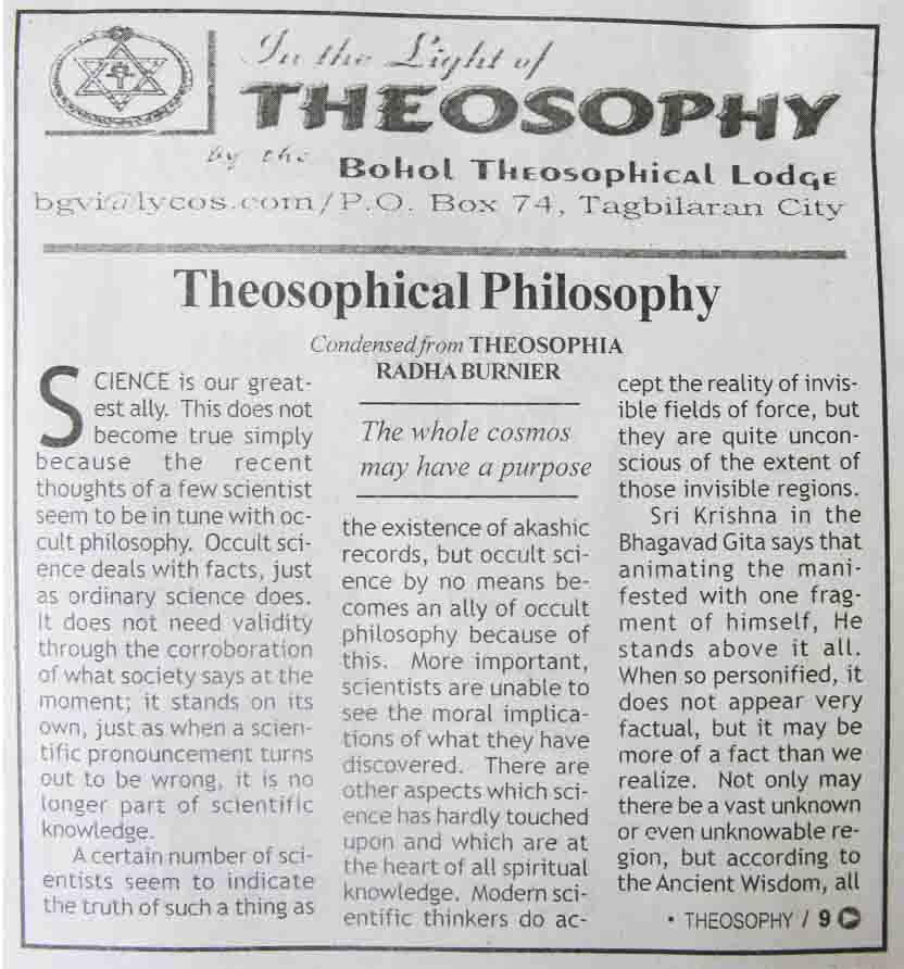 Theosophical column